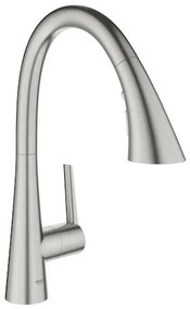 Grohe Zedra mosogató csaptelep kihúzható zuhanyzóval, 3 vízfolyással supersteel 32294dc2 G32294DC2
