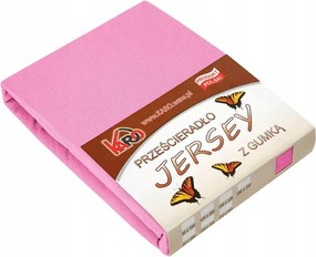 Gumis jersey lepedő 200x200 rózsaszín Karo