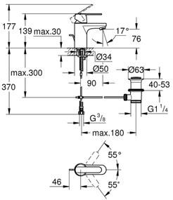 GROHE 32883000 - GET mosdócsaptelep, S méret, fényes króm