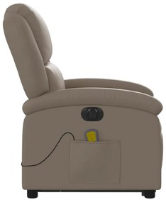 elektromos cappuccino műbőr felállást segítő masszázsfotel