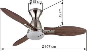 GLOBO 03671N GALE Ventilátoros lámpa IP20