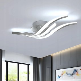 Led Mennyezeti Lámpa Függőlámpa Ezüst 6500K Modern Nappaliba