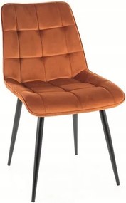 Velúr szék Chic Velvet Signal Fahéj, fekete lábak