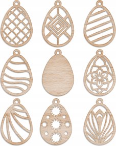 9 Tojás Fa Medálok Húsvéti tojások Húsvéti díszek Karácsonyi Decoupage