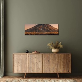 A Mount Taranaki visszaverődése, Új-Zéland (órával) (90x30 cm)