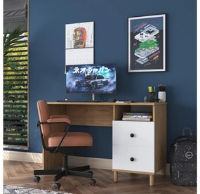 PC asztal Sikine 3 (dió + fehér) . 1094988