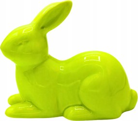 Kerámia nyuszi fekvő zöld húsvéti dekoráció 15,4x7,3x13 cm