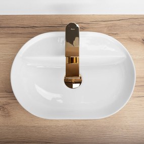 Rea Aura, asztali mosogató 42x30x12 cm, fehér fényes, REA-U6617