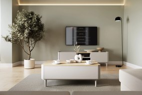 Amilio dohányzóasztal 100 cm fiókos - kasmír / olajozott tölgy