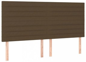 4 db sötétbarna szövet fejtámla 100x5x78/88 cm