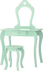 Kis fésülködőasztal tükörrel és ülőkével 65 x 39,5 x 108 cm