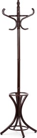 Fa ruhafogas állvány, sötétbarna, 185 cm
