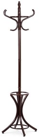 Fa ruhafogas állvány, sötétbarna, 185 cm