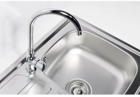 ALVEUS 1098940 - Mosogató ZOOM 61,5x50 cm satin, felső rögzítéshez