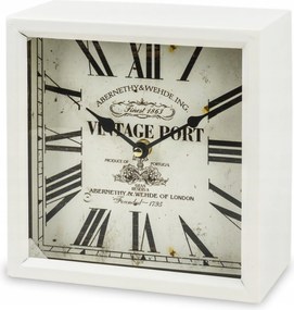 Fém falióra retro dekoráció fehér