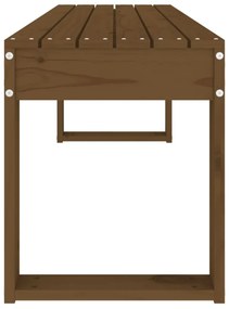 mézbarna tömör fenyőfa kerti pad 110x38x45 cm