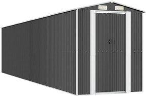 vidaXL antracitszürke horganyzott acél kerti fészer 192 x 855 x 223 cm