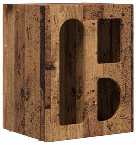 vidaXL Éjjeli asztal 2 pcs Öreg fa 40 x 35 x 50 cm Faanyag