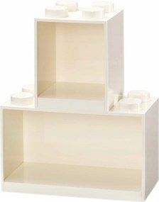 Lego Polc 2 db-os Lego polc szett Fehér (32x16x21) és (16x16x21) cm