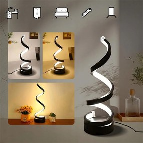 Led Spirális Asztali Lámpa 3 Színhőmérsékletben Állítható Nappaliba