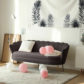 Luxus kanapé, 3 személyes, szürkésbarna Velvet szövet/arany, Art-deco, NOBLEO TYP 2