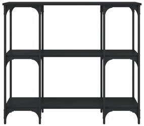 fekete szerelt fa tálalóasztal 102 x 35 x 90 cm