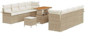 vidaXL Kerti Kanapé Szett párnával tárolóval 11 pcs Beige és krém