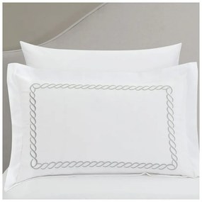 Fehér hatrészes egyszemélyes pamut-szatén ágyneműhuzat lepedővel 140x200 cm Whispered Serenity – Mila Home Luxury