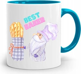 Kék Bögre Ajándék Péknek Best Baker fényképes nyomtatással
