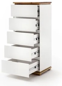 ARVI komód, fehér/tölgy