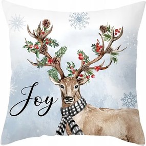 Karácsonyi Dekoratív Párnahuzat Rénszarvas Joy 45x45