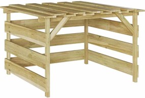 vidaXL Fűnyíró Garázs Barna 84 x 80 x 56 cm Impregnál szőke fenyő