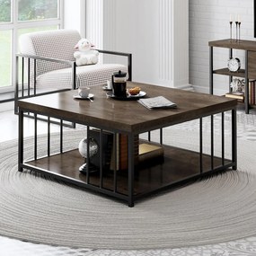 Dohányzóasztal Zenn - Walnut, Black