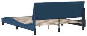 kék szövet ágykeret matrac nélkül Hanko 160 x 200 cm