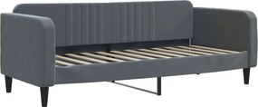 vidaXL sötétszürke bársony kanapéágy 80 x 200 cm