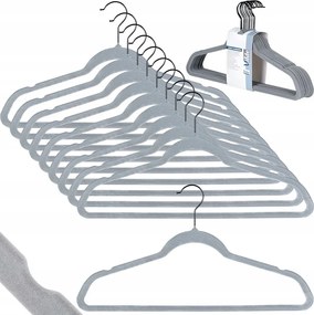 Velúr Forgatható Ruhaakasztó Szett Szekrényhez 45x24,5 cm 10 Db