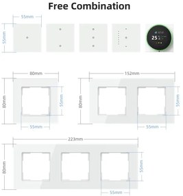 Immax NEO 07538L - 1-gombos SMART kapcsoló 230V Wi-Fi Tuya