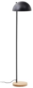Fekete-natúr színű állólámpa fém búrával (magasság 150 cm) Catlar – Kave Home