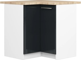 Olivia szekrény S90/90 Asztallap Fehér Grafit Fényes Akd