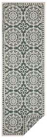 Jardin zöld-krémszínű kültéri szőnyeg, 80 x 250 cm - NORTHRUGS