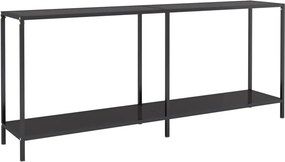 vidaXL fekete edzett üveg tálalóasztal 180 x 35 x 75,5 cm