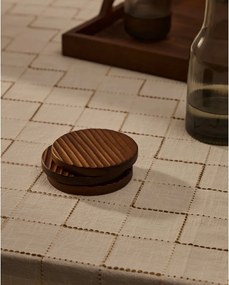 Sötét natúr színű fa poháralátét szett 4 db-os Rommu – Kave Home