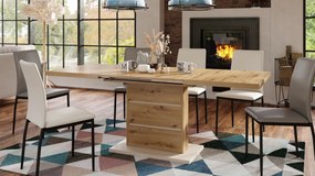 Mazzoni PIANO Artisan Tölgy/Bézs (Pezsgő) - 200 cm-es MODERN NYITHATÓ ASZTAL!