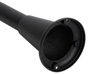 Kültéri állólámpa fekete bordázott üveggel 100 cm IP44 - Charlois bordázott