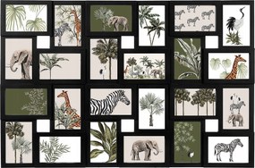 Nagy Képkeret 24 Képhez Dekoráció Fekete 10X15 Multi Képkeret