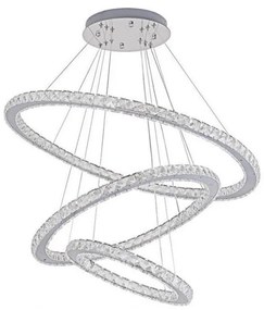 LED állítható fényerejű csillár kábellel LED/210W/230V 3000-6500K ezüst + DO