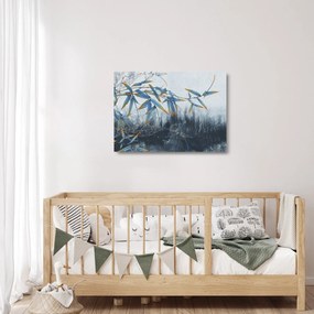 Kép - bambusz a falon (üvegen) (70x50 cm)