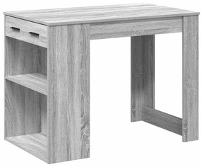 íróasztal fiókkal és polccal szürke sonoma 102x62x77,5 cm