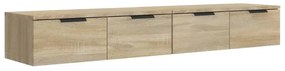 2 db sonoma tölgyszínű szerelt fa fali szekrény 68x30x20 cm