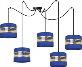 Mennyezeti Függőlámpa Pók Csillár Glamour Lámpabúra Sötétkék Elegáns